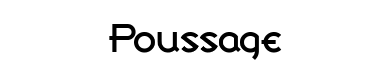 Poussage font preview