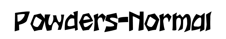 Powders-Normal font preview