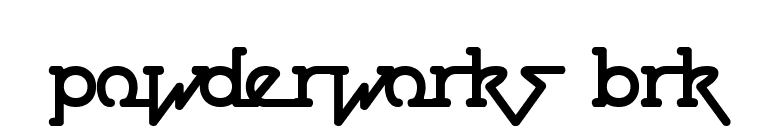 Powderworks BRK font preview