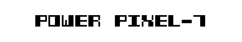 Power Pixel-7 font preview