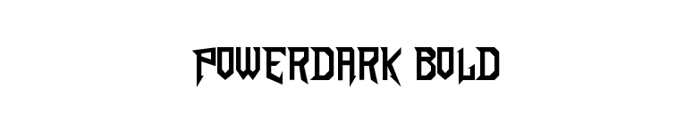 PowerDark Bold font preview