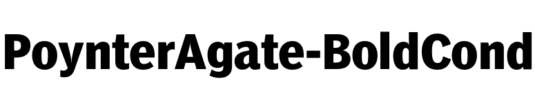 PoynterAgate-BoldCond font preview