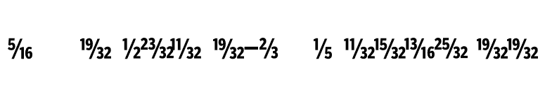 PoynterAgate-CompFracThree font preview
