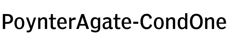 PoynterAgate-CondOne font preview