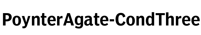 PoynterAgate-CondThree font preview