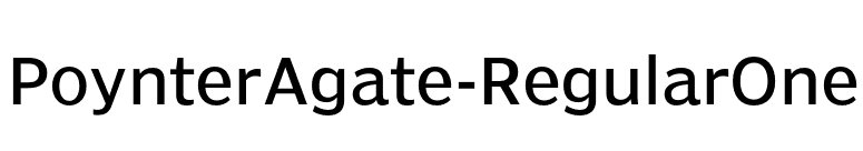 PoynterAgate-RegularOne font preview