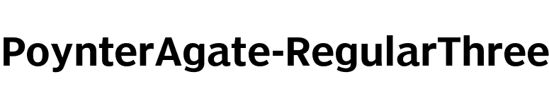 PoynterAgate-RegularThree font preview