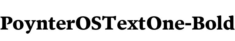 PoynterOSTextOne-Bold font preview