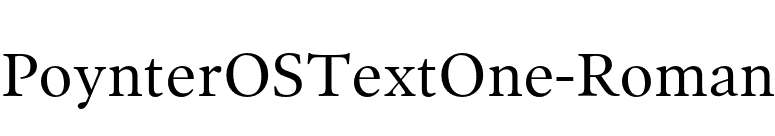 PoynterOSTextOne-Roman font preview