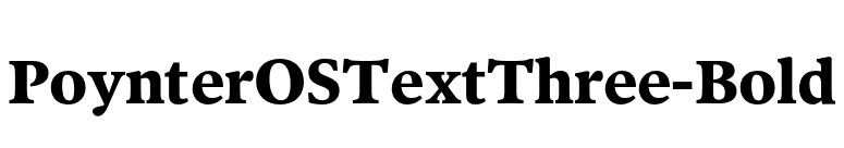 PoynterOSTextThree-Bold font preview