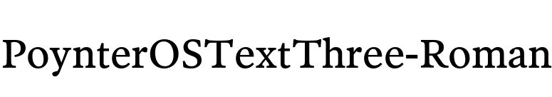 PoynterOSTextThree-Roman font preview
