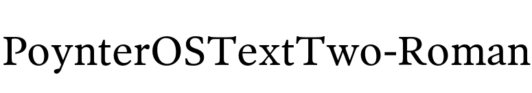 PoynterOSTextTwo-Roman font preview