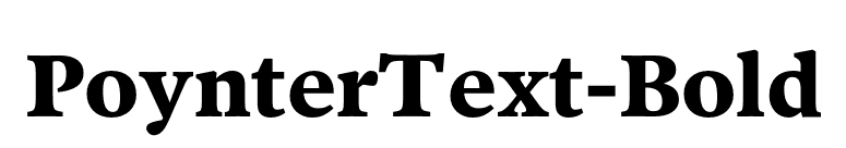 PoynterText-Bold font preview