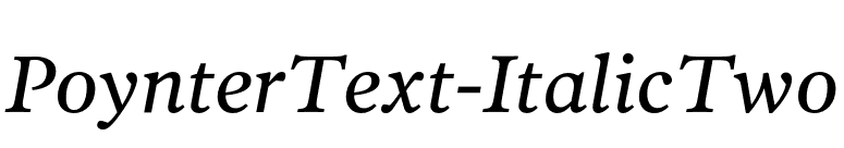 PoynterText-ItalicTwo font preview