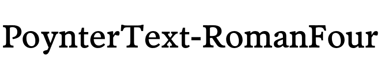 PoynterText-RomanFour font preview
