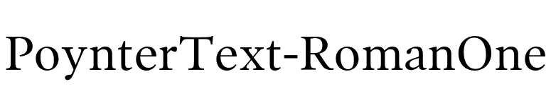 PoynterText-RomanOne font preview