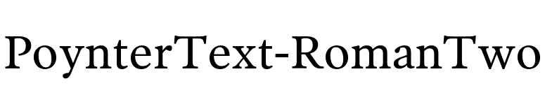PoynterText-RomanTwo font preview