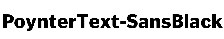 PoynterText-SansBlack font preview