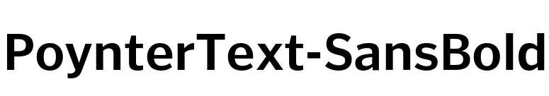 PoynterText-SansBold font preview