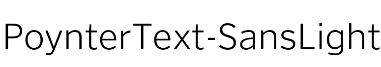PoynterText-SansLight font preview