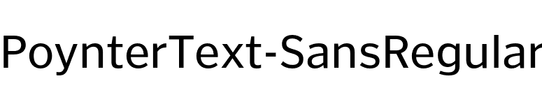 PoynterText-SansRegular font preview