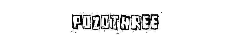 Pozothree font preview