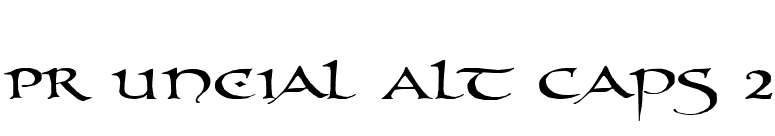 PR Uncial Alt Caps 2 font preview