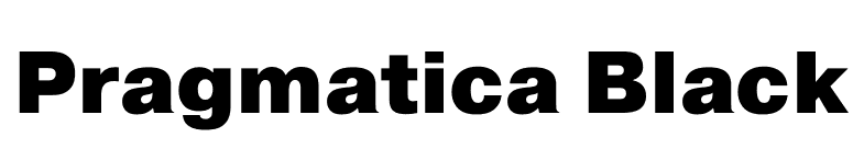 Pragmatica Black font preview