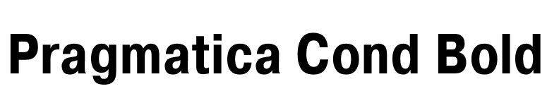 Pragmatica Cond Bold font preview