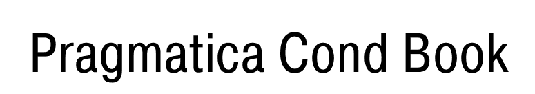 Pragmatica Cond Book font preview