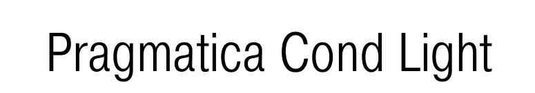 Pragmatica Cond Light font preview