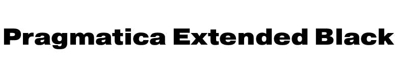 Pragmatica Extended Black font preview