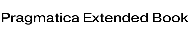 Pragmatica Extended Book font preview