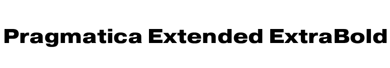 Pragmatica Extended ExtraBold font preview