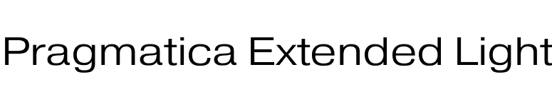 Pragmatica Extended Light font preview