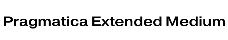 Pragmatica Extended Medium font preview