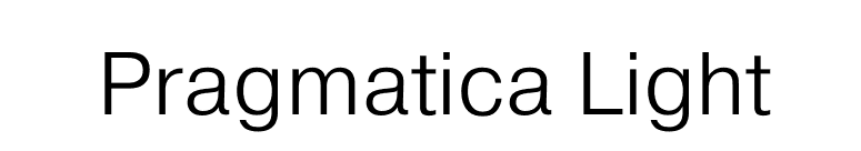 Pragmatica Light font preview