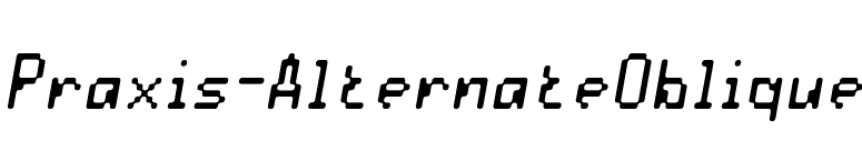 Praxis-AlternateOblique font preview
