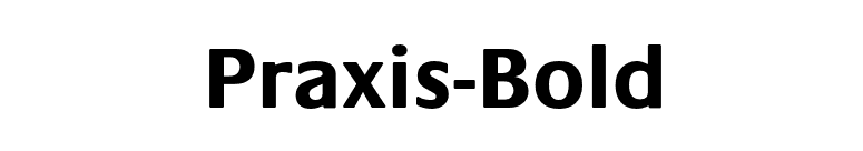 Praxis-Bold font preview