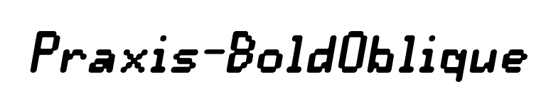 Praxis-BoldOblique font preview