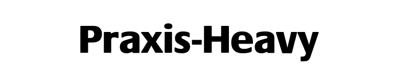 Praxis-Heavy font preview