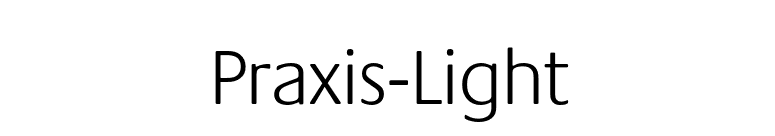 Praxis-Light font preview