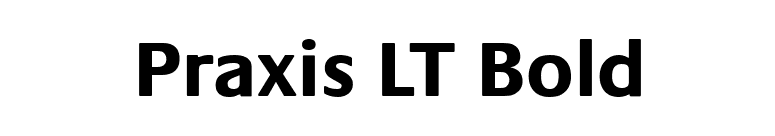 Praxis LT Bold font preview