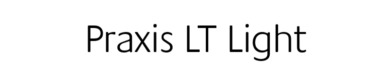 Praxis LT Light font preview
