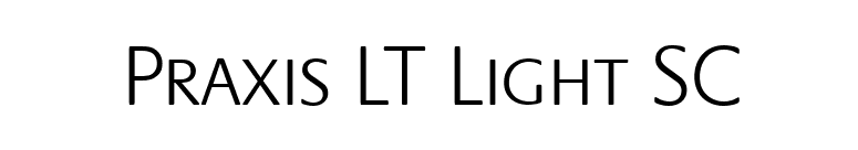 Praxis LT Light SC font preview