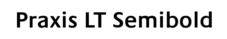Praxis LT Semibold font preview