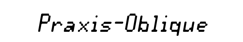 Praxis-Oblique font preview