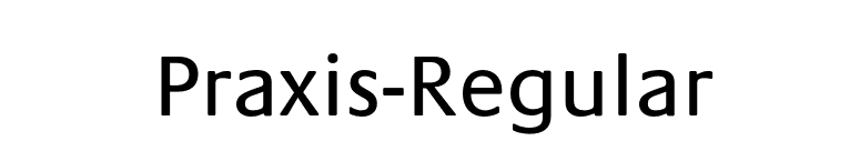 Praxis-Regular font preview