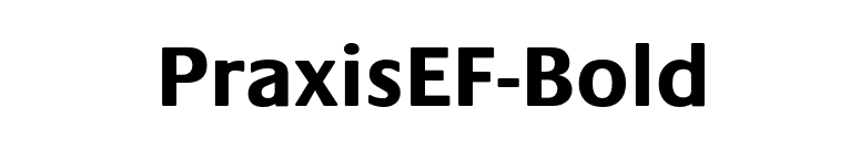 PraxisEF-Bold font preview