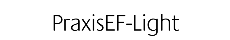 PraxisEF-Light font preview